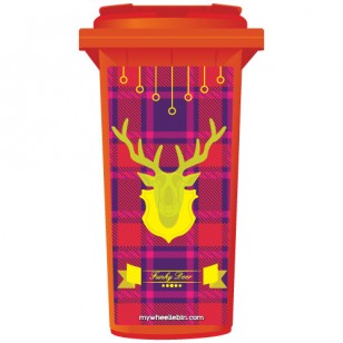 Funky Deer Wheelie Bin Sticker Panel